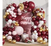 SULALABOO Burgundy Balloon Arch Kit 155PCS 18 10 5 Inch Latex Balloons