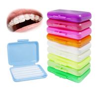 Sularpek 10 Boxes Dental Wax for Braces, 50PCS Brace Wax Orthodontic, Orthodontic Wax, Relief Wax for Ortho Care, Braces Wax with Fruit Smell, for Brace Wearers Gum Protection(Multiple Flavors)