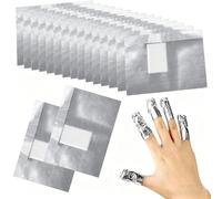 Sularpek 100 Pcs Foil Nail Wraps, Nail Foil Aluminium Wraps Remover for Manicure and Pedicure, Nail Foils for Gel Nails with Pre-attached Lint-Free Cotton Pads, Nail Art Cleaner