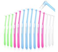 Sularpek 14 Pcs Interspace Toothbrushes, Wisdom Toothbrush, Single Tufted Toothbrushes with Cover, Single Tuft Toothbrushes, Small Head Toothbrush for Dental Cleaning for Sensitive Gums Deep Cleaning