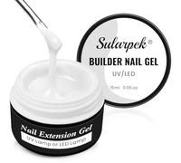 Sularpek 15 ml Nail Gel, Builder Extension Nail Gel, HEMA and TPO Free Builder Gel, Gel Nail Builder for Nail Extensions, Repair, Reinforcement, Nail Art Design(Milky White)