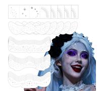 Sularpek 25 Silver Glitter Freckles Temporary Face Tattoos, Waterproof Fake Freckles for Music Festivals and Beach Days, Parties and Halloween, Easy to Apply with Eco-Friendly Ink