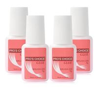 Sularpek 4 PCS Nail Glue, Nail Glue Extra Strong, Brush on Nail Glue, Strong Nail Glue, False Nail Glue, Extra Strong Nail Glue, Gel Nail Glue, for Applying Artificial Nail Tips Manicure,7ML