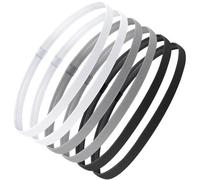 Sularpek 6PCS Sports Headband, Elastic Headbands for Women Non Slip, Thin Boys Headband for Kids, Sports Headband For Running Cycling Workout Exercise Yoga