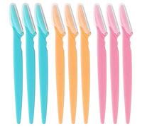 Sularpek 9 Pcs Eyebrow Razors, Face Razors for Women, Facial Hair Remover and Trimmer, Exfoliating Dermaplaning Tool for Women and Men, with Cap Eyebrow Shaper, for Shave Eyebrow Face Fuzz