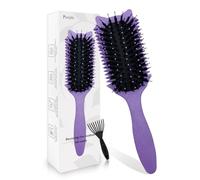 Sularpek Curly Hair Brush, Curl Defining Brush, Boar Bristle Styling Brush for Detangling, Defining, Shaping Curls, for Women and Men (Purple)
