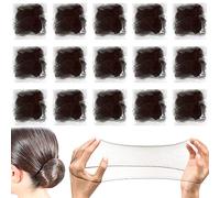 Sularpek Invisible Hair Nets, 35 pcs Brown Bun Nets for Girls, Reused Elastic Edge Mesh for Women Bun, Hair Bun Nets for Women Girls Ballet Dancer Catering