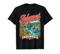 Sulawesi Indonesia Vintage Indonesian Island Travel Value Graphic T-Shirt
