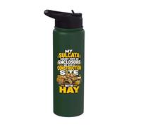 Sulcata Construction Site Hay Tortoise Stainless Steel Insulated Water Bottle