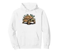 Sulcata Tortoise Anatomy Naturalist Illustration Keeper Pullover Hoodie