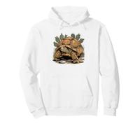 Sulcata Tortoise Family Silhouette Illustration Owner Pullover Hoodie