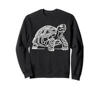 Sulcata Tortoise Line Art Herpetologist Sweatshirt