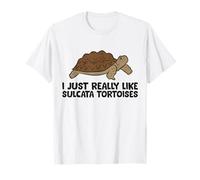 Sulcata Tortoise Lover I Just Really Like Tortoises T-Shirt