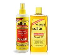 Sulfur Braid Spray Anti-dandruff Itch relief 12oz, Braid Spray, Medicated Braid Spray & Deep Cleaning anti-dandruff Shampoo Size: 7.5oz (Set)