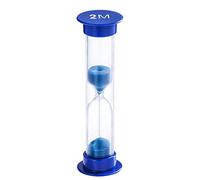 SuLiao 2 Minute Sand Timer for Kids, Colorful Hourglass Sand Clock 2 Minute, Small Sand Watch 2 min, Plastic Hour Glass Sandglass for Kids, Games, Classroom, Toothbrush Timer (Blue Sand)