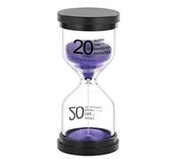 SuLiao 20 Minute Sand Timer Hourglass:Colorful Sand Clock, Small Purple Sand Watch, Plastic Sandglass for Kids, Games, Decorative, Classroom, Kitchen, Toothbrush Timer