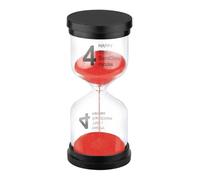SuLiao Hourglass 4 Minute Sand Timer, Red Sand Clock, Plastic SandWatch Five Min, Small Reloj De Arena 4 Minutos, Colorful Hour Glass Sandglass, Games, Classroom, Kitchen, Decoration