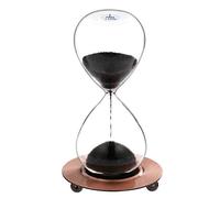 SuLiao Magnetic Hourglass 2 Minute Timer: Large Sand Clock With Black Magnet Iron Powder & Metal Base, Two Minute Watch, Hand-Blown Glass for Office Desk Home Decor