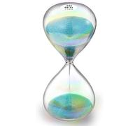 SuLiao Sand Timer 30 Minute Hourglass,Turquoise Sand Clock,Large Sand Watch 30 Min,Colorful Biloba Puff Minimalist Hour Glass Sandglass for Home,Desk,Office Decorative