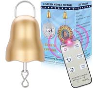 SuLiao Wind Spinner Battery Powered, Slow Disco Ball Motor w/ Remote Control, 3 Rotating Speed Modes - Gold Small Baby Crib Mobile Spinning Ornament Hanging Wind Chime