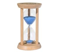 SuLiao Wooden Sand Timer 2 Minute Hourglass, Beech Sand Clock, Blue Small Watch 2 Min Timer, Reloj De Arenai Hour Glass Sandglass for Home Office Decorative Game Classroom