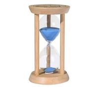 SuLiao Wooden Sand Timer 2 Minute Hourglass, Beech Sand Clock, Blue Small Watch 2 Min Timer, Reloj De Arenai Hour Glass Sandglass for Home Office Decorative Game Classroom