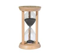 SuLiao Wooden Sand Timer 5 Minute Hourglass, Beech Small Black Sand Watch 5 Min, Reloj De Arenai Hour Glass Sandglass for Home Office Decorative Game Classroom