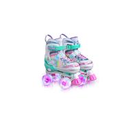 SULIFEEL Rainbow Unicorn Adjustable Roller Skates for Kids with Light up Wheels for Girls and Boys - Medium (12C-2 UK)