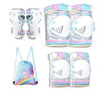 SULIFEEL Rainbow Unicorn Kids Protective Gear Set for Girls Boys
