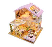 SULIFEVIP 1:24 Sweet Time Dollhouse DIY Miniature Wooden Furniture Kit, Doll's Miniatures Houses Room Boxes with LED, Music Box, Tools, Creative Woodcrafts Toy for Adult Friend Lover Birthday Xmas