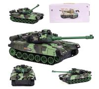 SULIFEVIP 1/30 German Tiger I,T90 RC Tank Remote Control Toys Vehicles Truck RC Car 2.4Ghz Radio Controlled Toy 360° Rotational Realistic Lights Sounds For Kids Boy Multiplayer Play (T90-Green)
