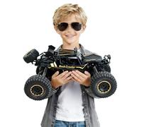 SULIFEVIP 1:8 RC Car Climbing 4WD Off-Road Remote Control Monster Truck with 2 Batteries, 30+ Min Play, 9KM/H Hobby Toy Brushed,Large 47CM for Adults and Kids Multiplayer Play Vehicles Truck (Black)