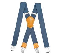 SULIHUA Suspenders Mens Braces 4 CM Width Adjustable Elastic 4 Strong Metal Clips for Mens and Womens Workwear Jeans Trousers Jumpers