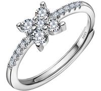 SULIHUA925 Sterling Silver Lightweight Women Ring with Adjustable Ring Eternal Cubic Zirconia Thumb Wedding Mother Day Gift Jewelry