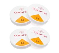 SULIVES 4 Clear Elastic Thread - 0.8mm Strong & Stretchy Cord for Jewelry Making and Crafts - Clear Stretchy String, Spool for Bracelets, Necklaces and Beading