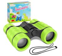 SULIVES Binoculars for Kids with 4X Magnification, for 4-12 Years Old Child, Educational Toy for Boys and Girls, Perfect for Outdoor Observation and Sparking Curiosity in Children(Green)