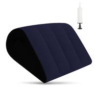 SULIVES Inflatable Wedge Pillow with Memory Foam Top - Portable Triangle Bed Wedge for Backrest Sleeping, Acid Reflux, Snoring, and Post-Surgery Recovery - Lightweight & Travel-Friendly