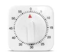 SULIVES Kitchen Timer, Egg Timers for Boiling Eggs, Timers for Cooking, Precise 0-60 Minute Timing, Easy-to-Use, Elegant White Design, Portable Cooking Assistant