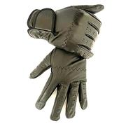 Sulkhanz Horse Riding MEN'S Gloves All Leather 100% Real Leather Dark Brown, TAN & BLACK Gents equestrian gloves (Black, Small)