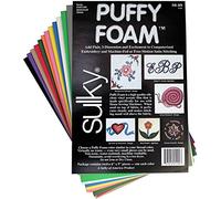Sulky Of America 12 Color 2mm Puffy Foam Assortment, 6" by 9"
