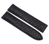 Sulla 22 mm Alligator Watch Strap Handmade in Germany Compatible Maurice Lacroix and Hamilton Folding Clasp Black
