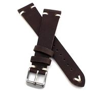 Sulla BS Watch Strap 18 mm 19 mm 22 mm 22 mm Vintage Retro Look Genuine Leather, brown, 19 mm, Retro, vintage
