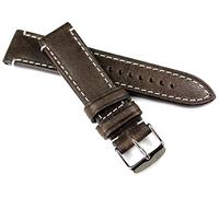 Sulla RIOS 1931 Men's Leather German Watch Strap 22 mm Dark Brown CT, Strap.