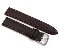 Sulla RIOS1931 Don Samara Classic Juchten Leather Bracelet Handmade and Hand-Stitched in Germany, mocha, 19 mm