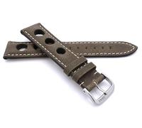 Sulla RIOS1931 Kaluga Rallye Vintage Cowhide Leather Watch Strap Handmade in Germany Robust, moss green, 19 mm, Strap.