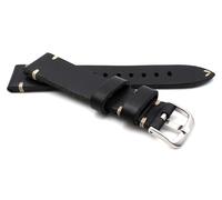 Sulla Rios1931 Vintage 18 19 20 22 24 mm Cowhide Leather Watch Strap Handmade in Germany, 20mm (Uhr) - 16mm (Schließe), Leather