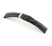 Sulla RIOS1931 York Watch Strap Handmade in Germany Classic, black, 20mm, Strap.