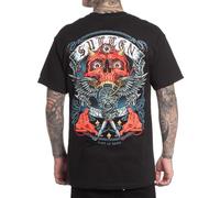 Sullen Men's Fast as Hell Hell on Wheels Capsule Tattoo Lifestyle Graphic Standard Short Sleeve Tee, Black, Large