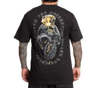 Sullen Men's Gold Rose Tattoo Lifestyle Graphic Standard Short Sleeve Tee Black, Black, Large