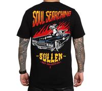Sullen Men's Soul Searching Artist Series Tattoo Lifestyle Graphic Premium Short Sleeve Tee Black, Jet Black, XL